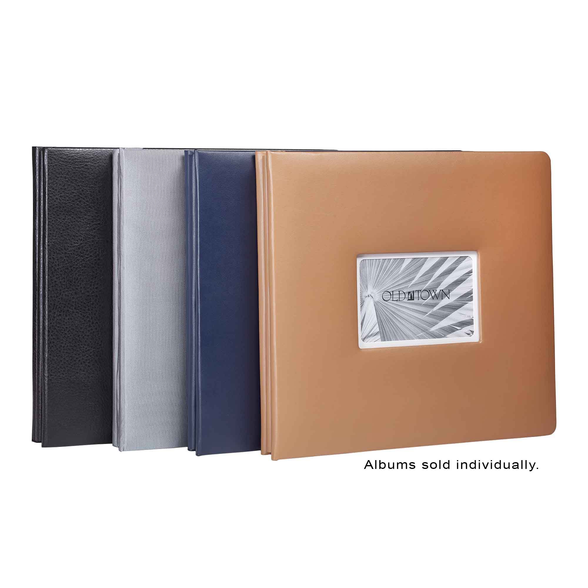 The Paper Studio 12x12 Post Bound Bonded Leather Scrapbook Album with  Refill Pages